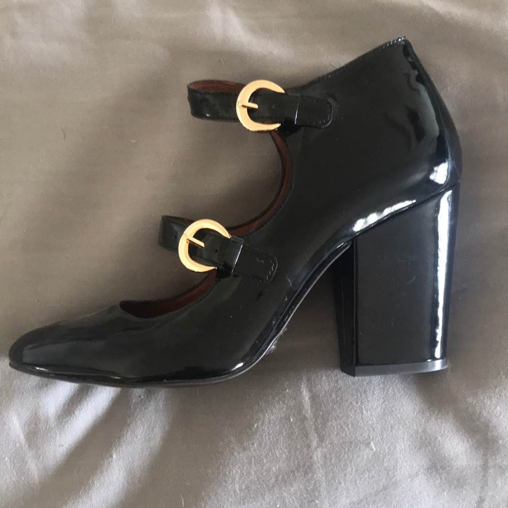 Patent Block Heel Pumps